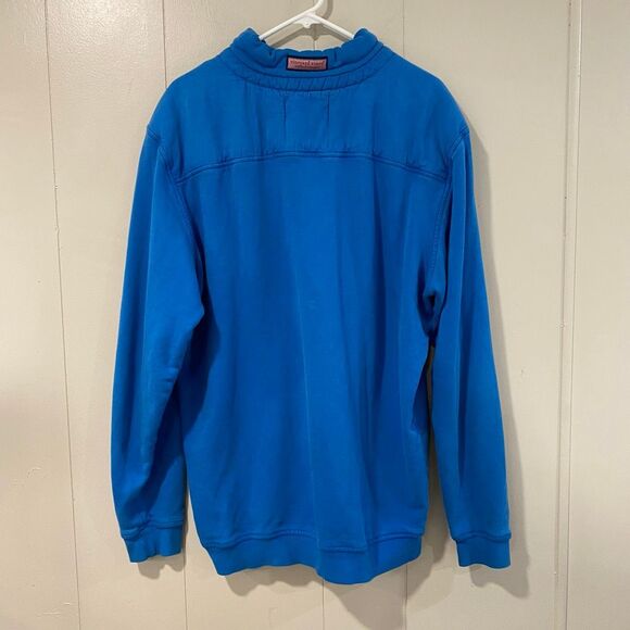 Vineyard Vines Blue Shep Shirt Quarter Zip Pullover Menโs Large - Picture 2 of 12